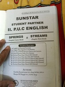 2nd Puc English Guide Springs And Streams