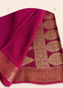 Elegant Pink Banarasi Saree