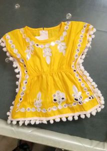 New Unused Fancy Girls Top &amp; Dhoti Set