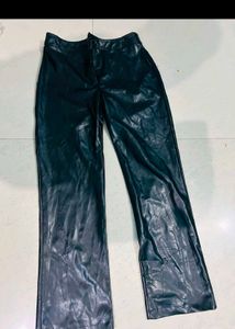 Regular Fit Black Leather Pants ✨🖤