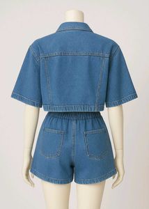 Denim Jacket &amp; Shorts Set