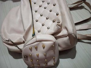Studded Backpack with Pouch
