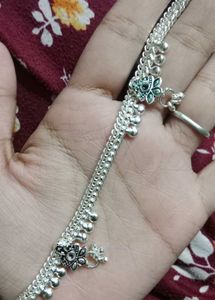 Silver Anklet with Charms
