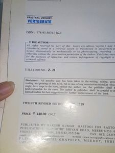 Practical Zoology Bsc 2 Year Book