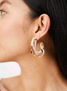 Max Pearl Hoop Earrings