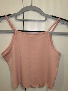 Peach-pink Crop Top
