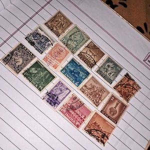 15 Antique Indian Stamps