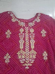 Pink Embridered Festive Kurti