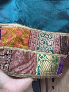 silk saree with brocade border