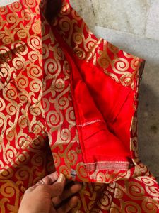 Red Banarasi Ghaghra