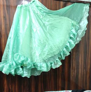 Mint Green Ruffle Skirt