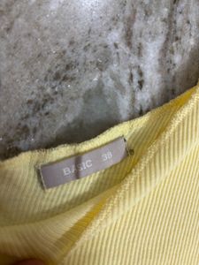 Ribbed Yellow Tank Top