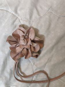 Cute Tie Belt With Huge Flower