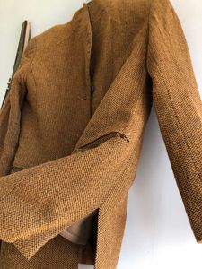 Korean Brown Blazer Jacket With Shoulder Pads