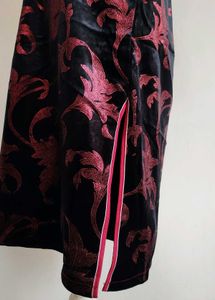 Floral Cheongsam Velvet Dress