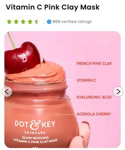 Dot &amp; Key Vitamin C Pink Clay Mask 🩷✨
