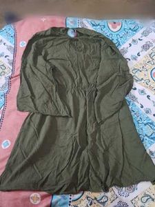 Olive Green Casual Dress