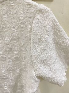 Textured White Top