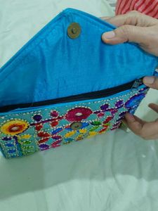 Vintage Embroidered Beaded Clutch