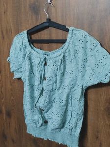 Women Sea Green Top