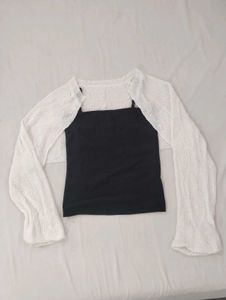 White Knit Bolero Shrug