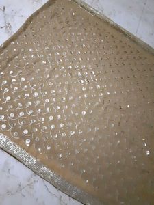 Georgette Beige Colour Saree