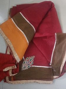 Saree With Stitched Blouse