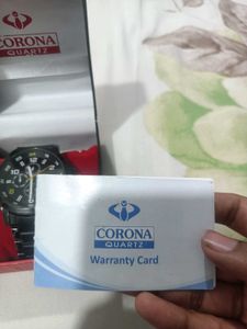 Corona Black Stainless Steel Watch | One Year Old