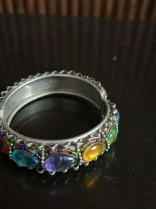 Colorful Gemstone Cuff Bracelet
