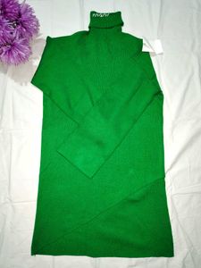 Green Turtleneck Dress