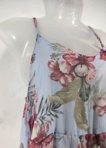 Lavender Printed Casual Western Dress(Women)