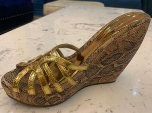 Catwalk Gold &amp; Snake Wedges