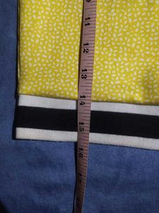 Vibrant Yellow BEBE Crop Top Long Sleeve
