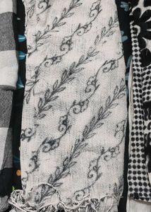 Black And White Stole (Set of 5) Scarf