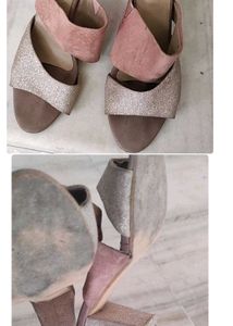 Brown Block Heel Pumps