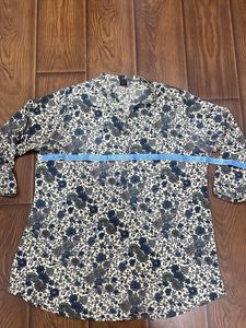 Floral Print Button-Up Shirt