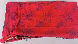 Red Floral Dupatta