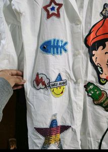 Beautiful Shirt With Sequence Work