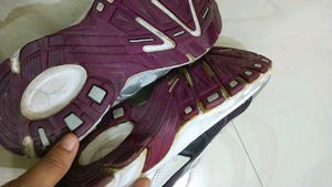Puma White &amp; Purple Sneakers