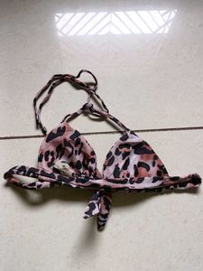 Leopard Print Bikini Top