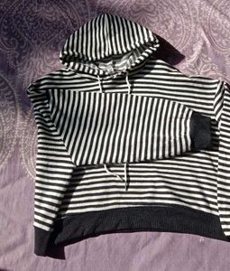 Striped Pullover With Hood