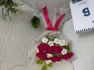 Crochet Rose Bouquet