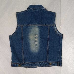 Denim Vest - Sleeveless Jean Jacket