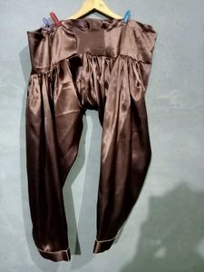 Brown Satin Salwar Suit