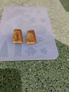 Golden Resin Earrings