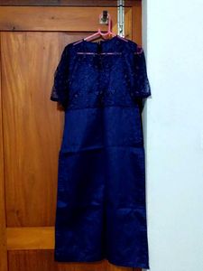 Elegant Navy Blue Churidar Top