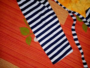 Navvy Blue And White Top For Girls