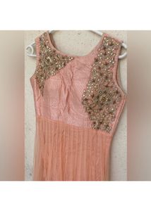 Once Worn Designer Anarkali In Pastel Shade