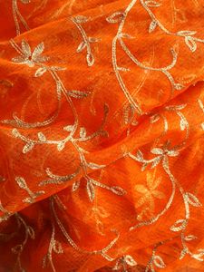 Orange Floral Net