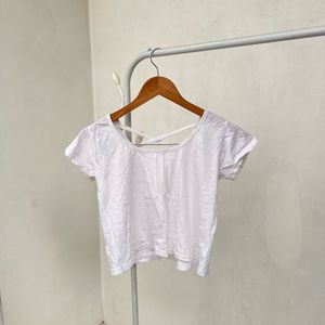White Criss-Cross Back Tee